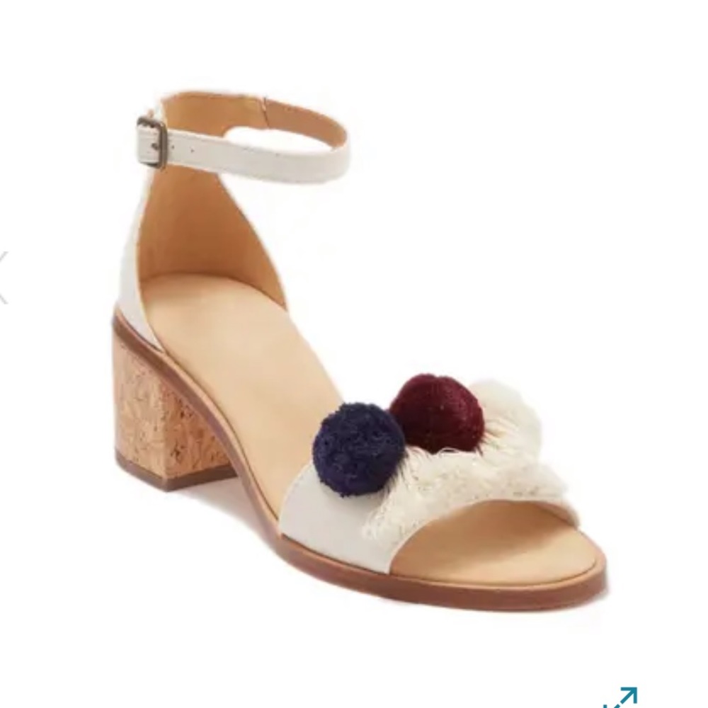 Soludos Capri Pom Pom Block Heel new
